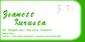 zsanett kurusta business card